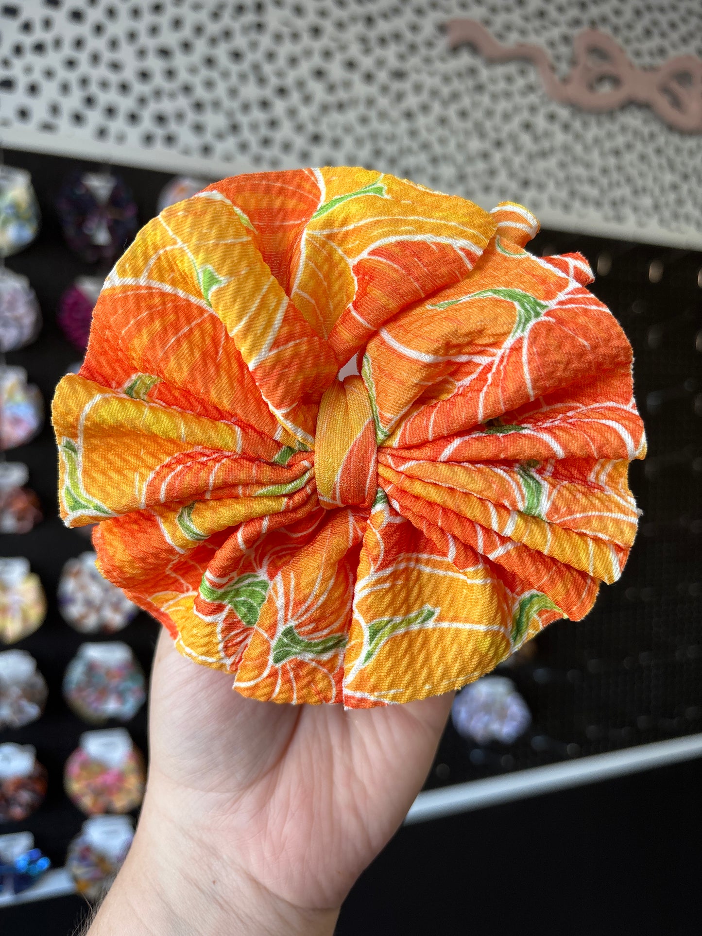 Pumpkin shredded bow