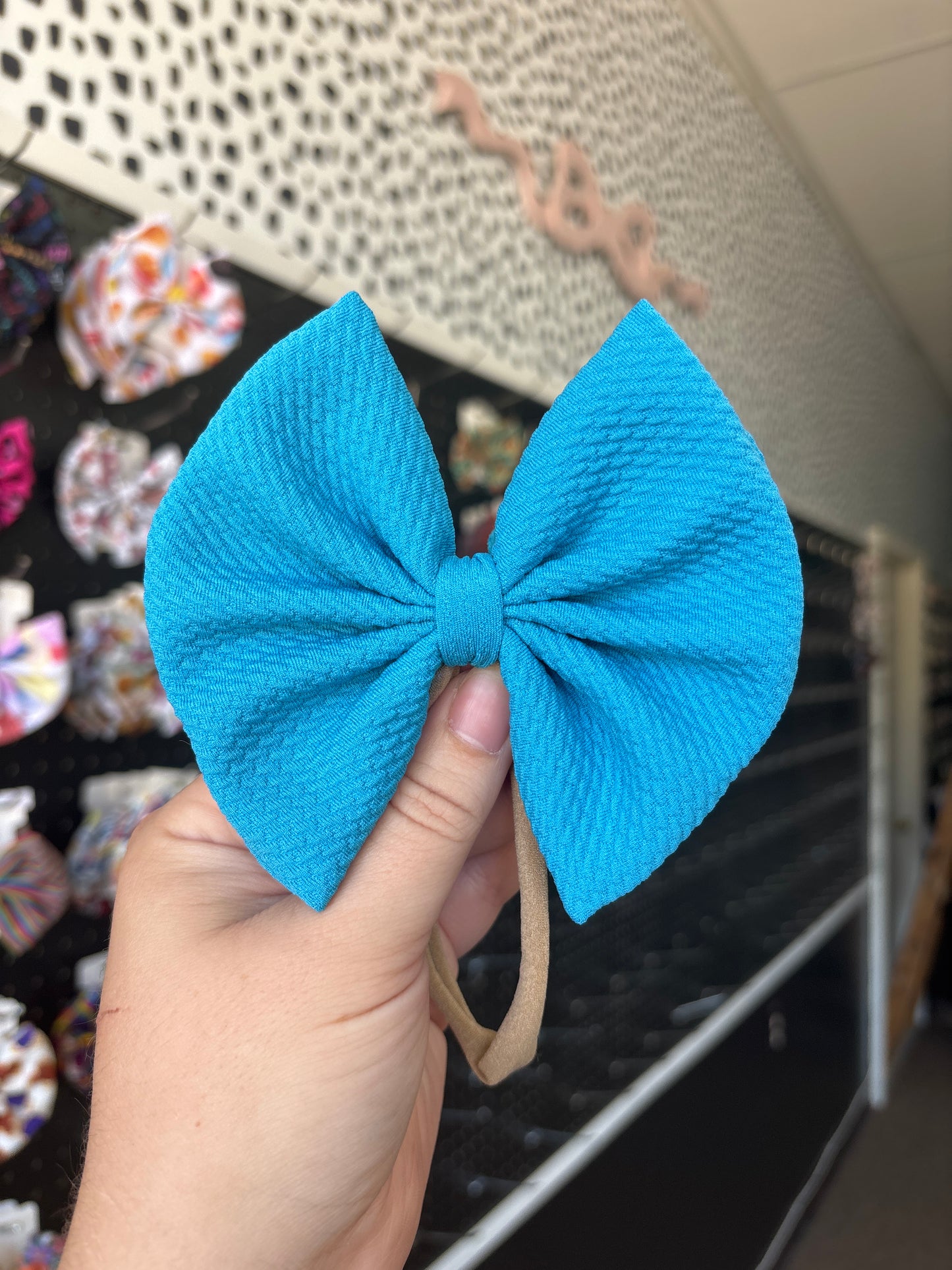 Ocean blue regular style bow