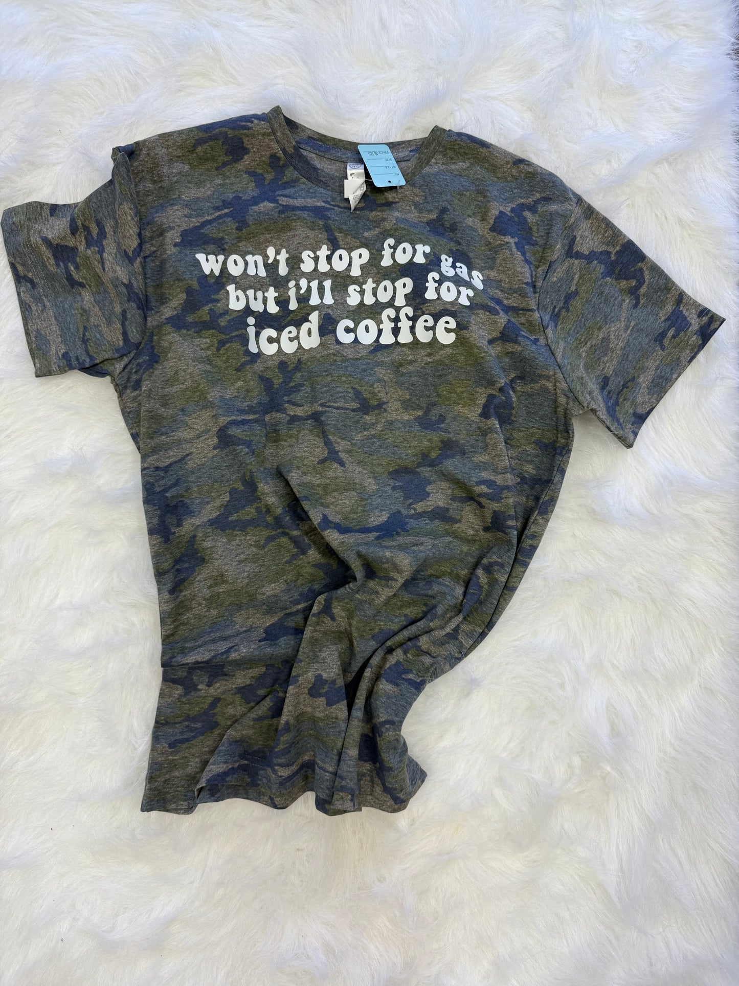 Coffee before gas- tshirt by berk&co- adult large