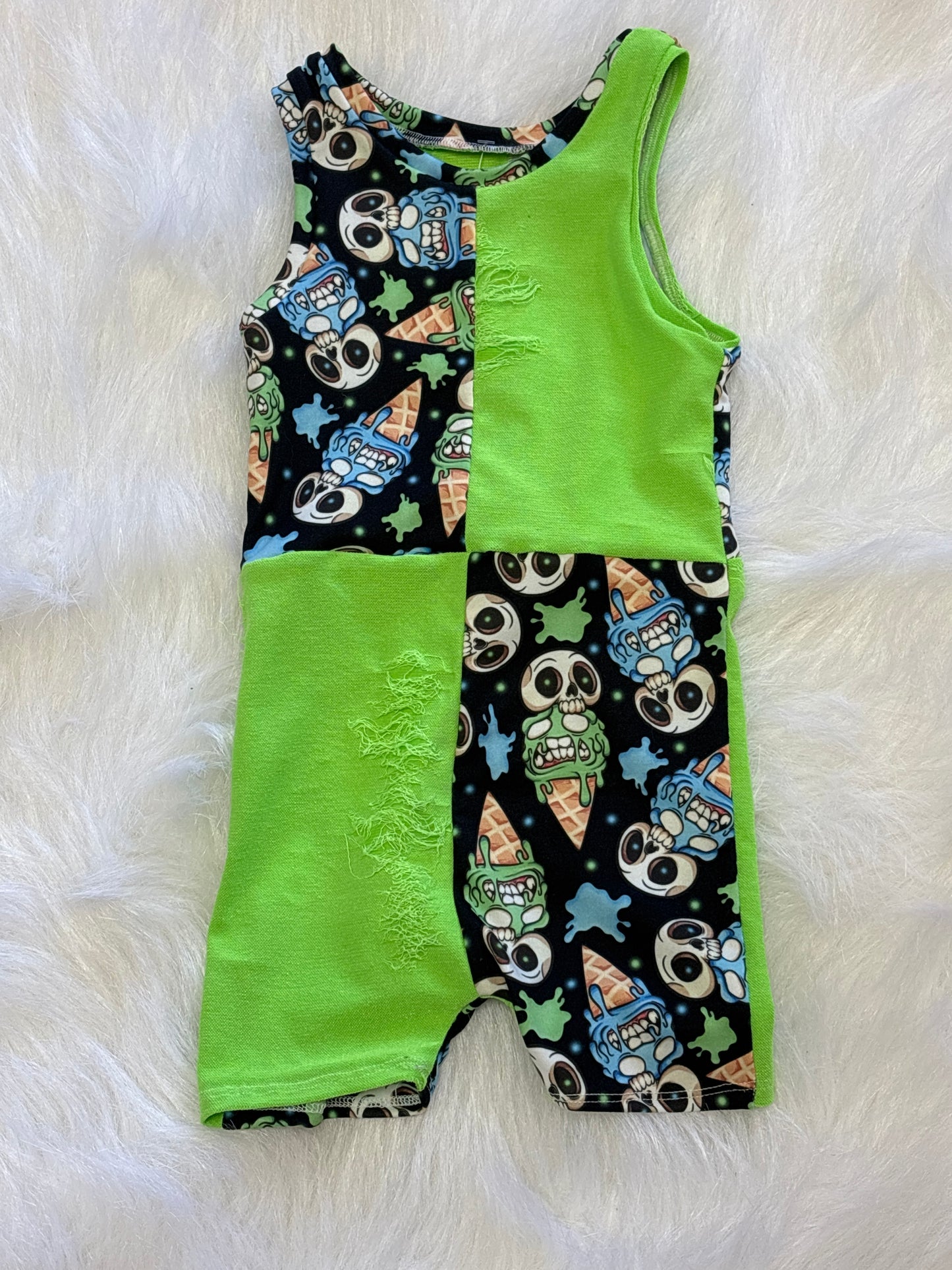 Ice scream green Ollie romper