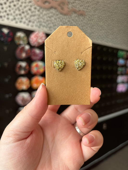 Gold Durzy heart earrings
