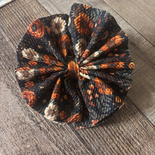 Fall floral- shredded bow