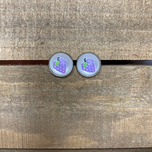 Grape 12mm earrings