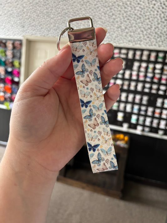 Blue butterfly key chain
