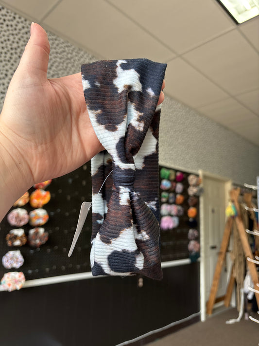 Cow hide headband