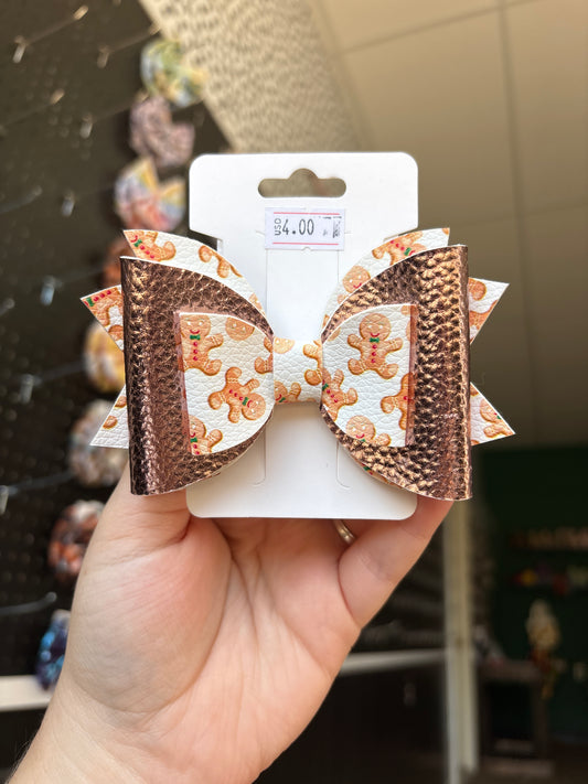 Ginger bread- faux leather bows