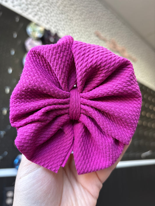 Magenta messy bow