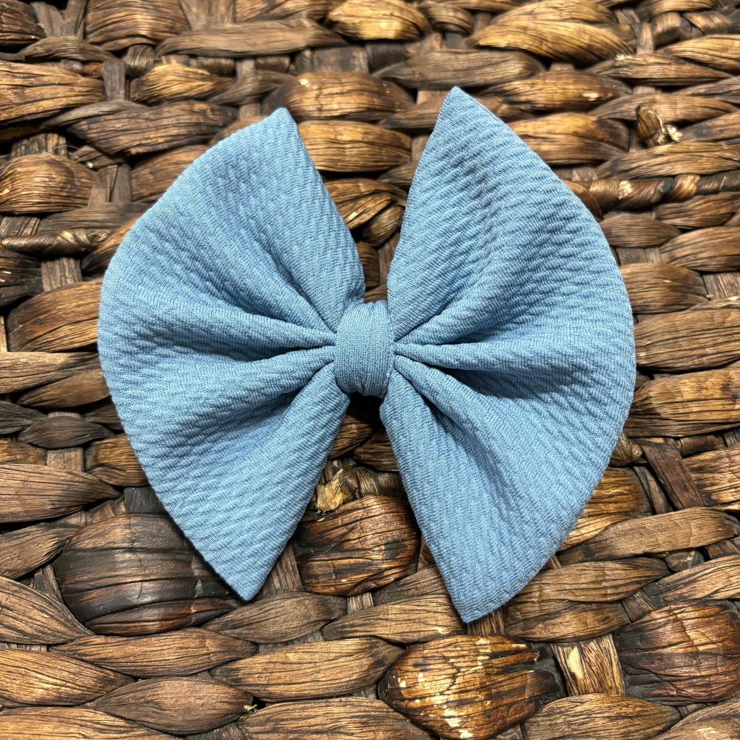 Dusty blue regular style bow