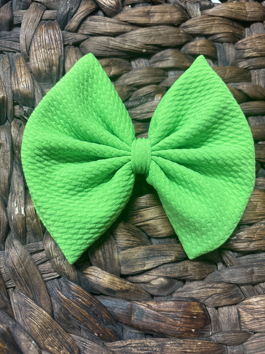 Neon green regular bow