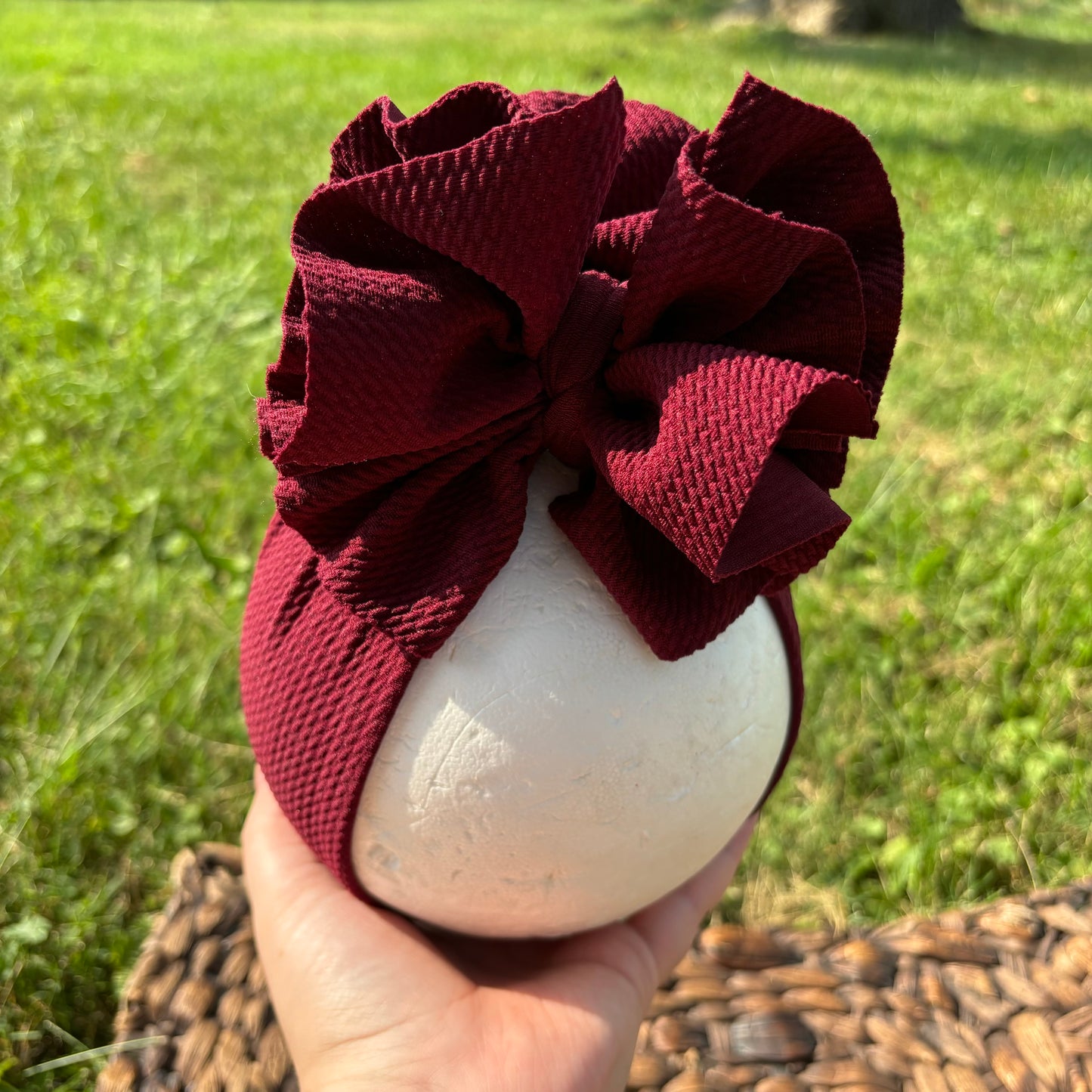 Burgundy shredded toddler wrap