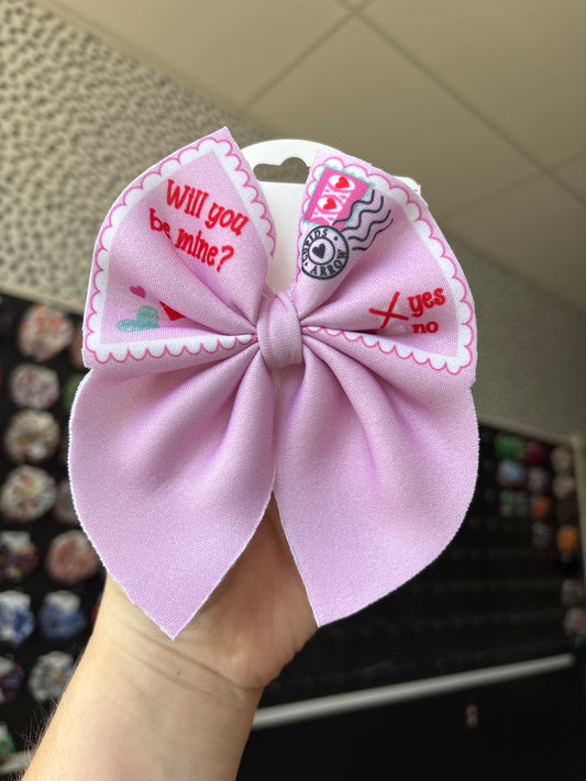 Pink love letter sailor bow