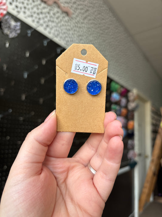 Royal blue Durzy 12mm earrings