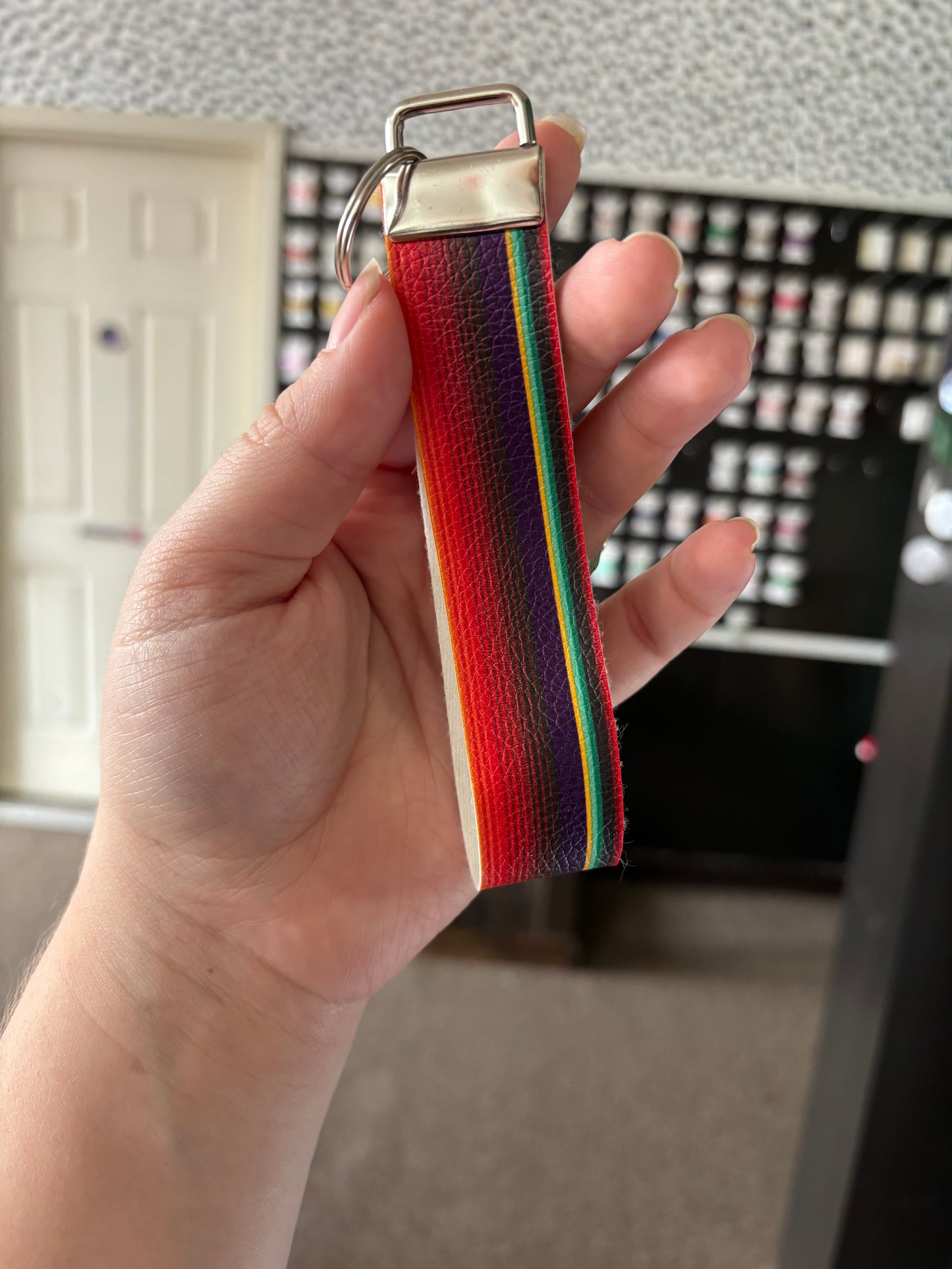 Dark serape key chain
