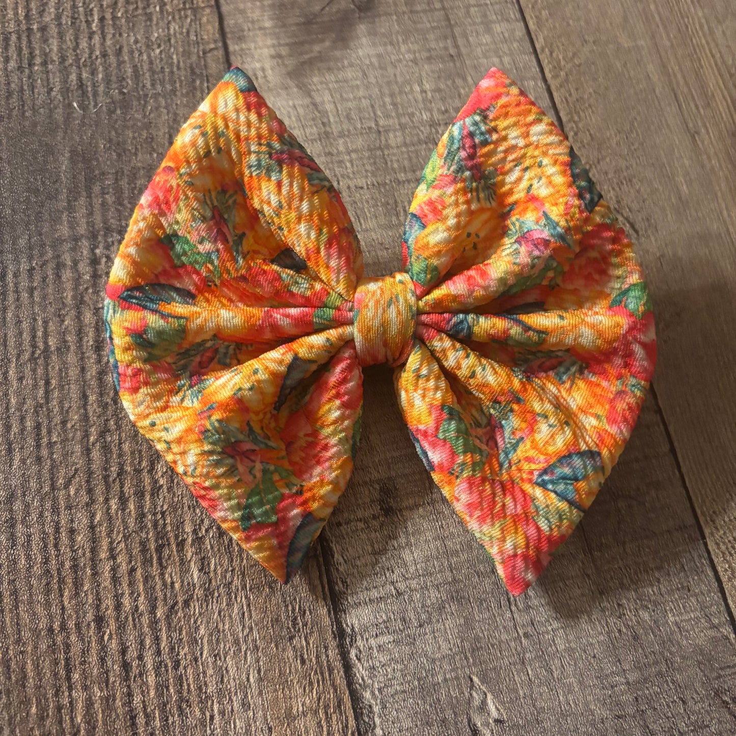 Hawaiian floral- regular bow