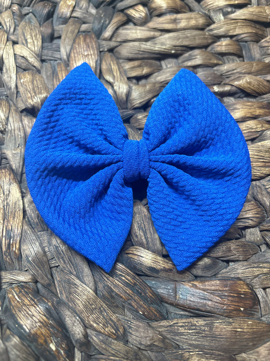 Royal blue regular clip bow