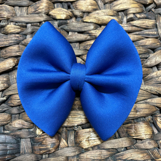 Blue puff bow