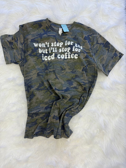 Coffee before gas- tshirt by berk&co- adult large