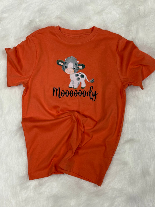 Moooody- tshirt- youth 10/12