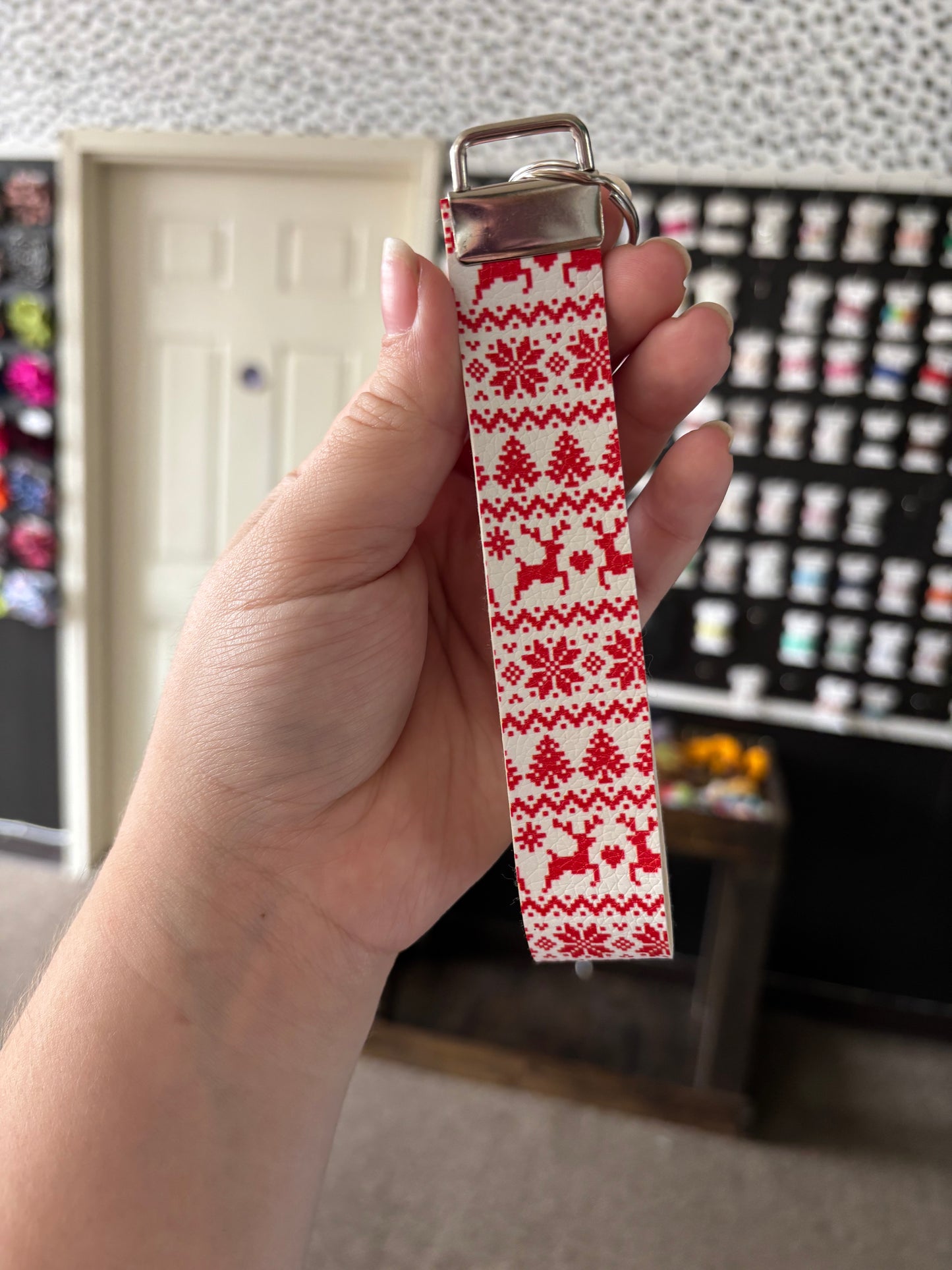Christmas sweater key chain