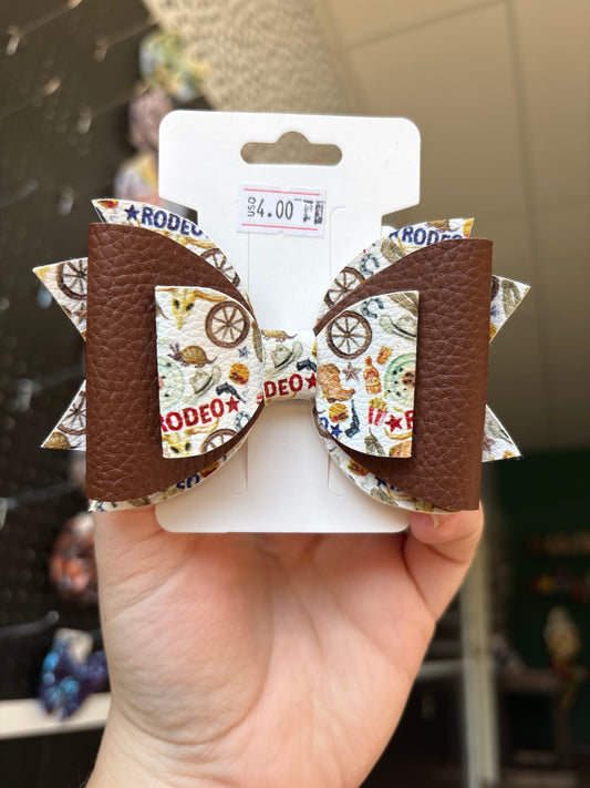 Rodeo- faux leather bows