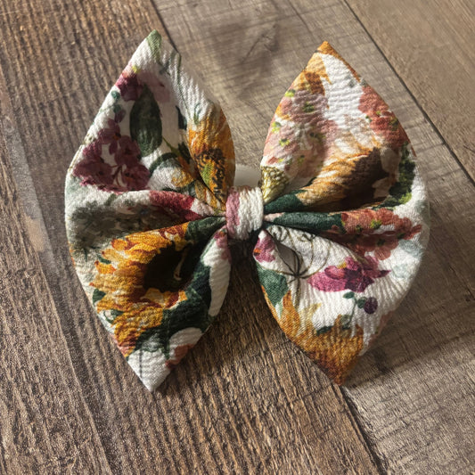 Sunflower floral- regular bow