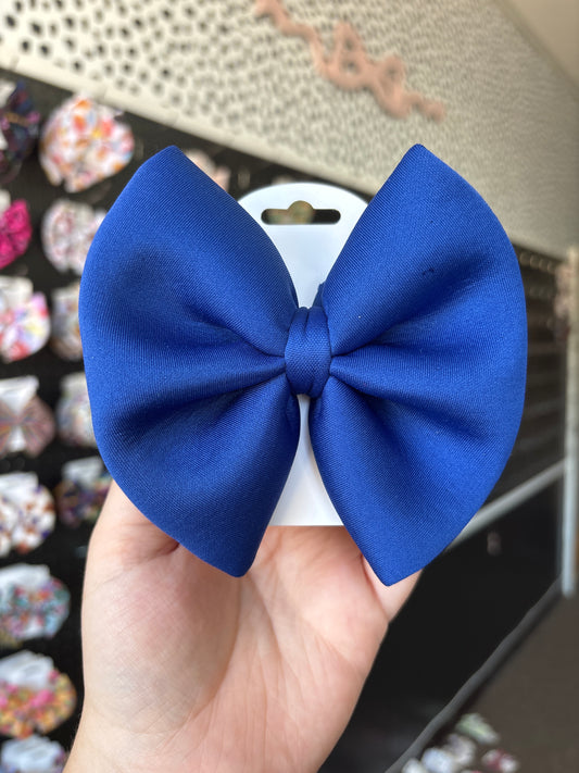 Blue puff bow