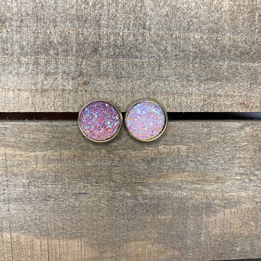 Icy peach durzy 12mm earring