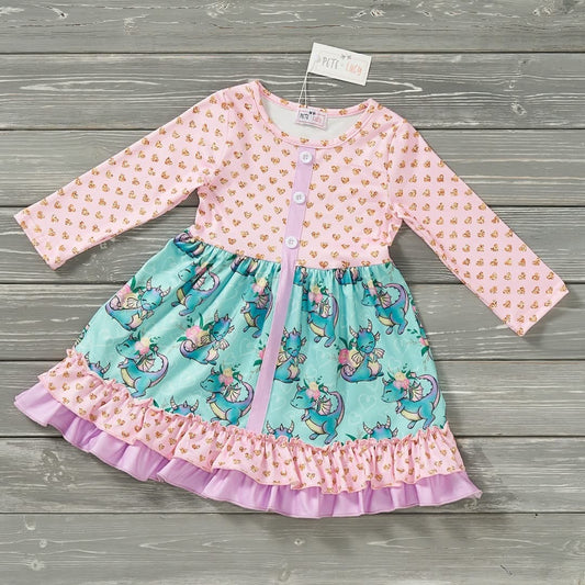 Dragon’s Bouquet Girl Dress- 4t