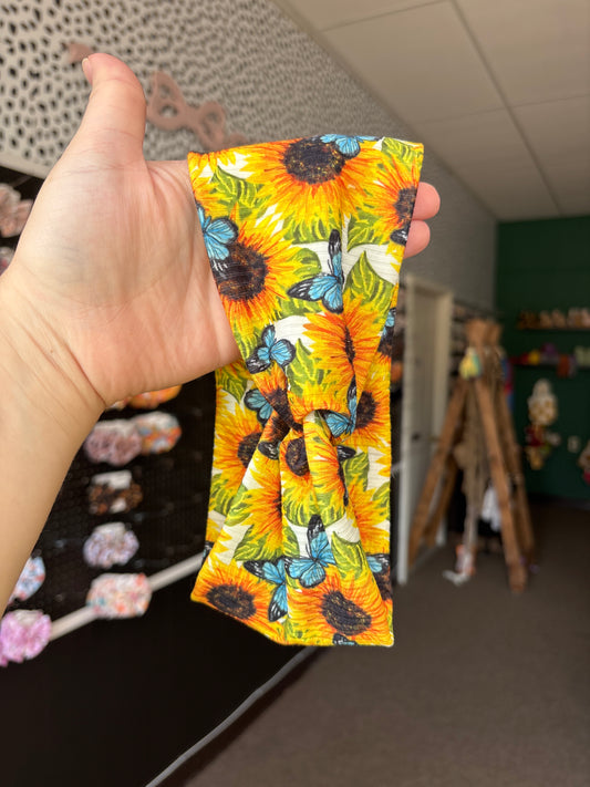 Sunflower & Butterfly Headband