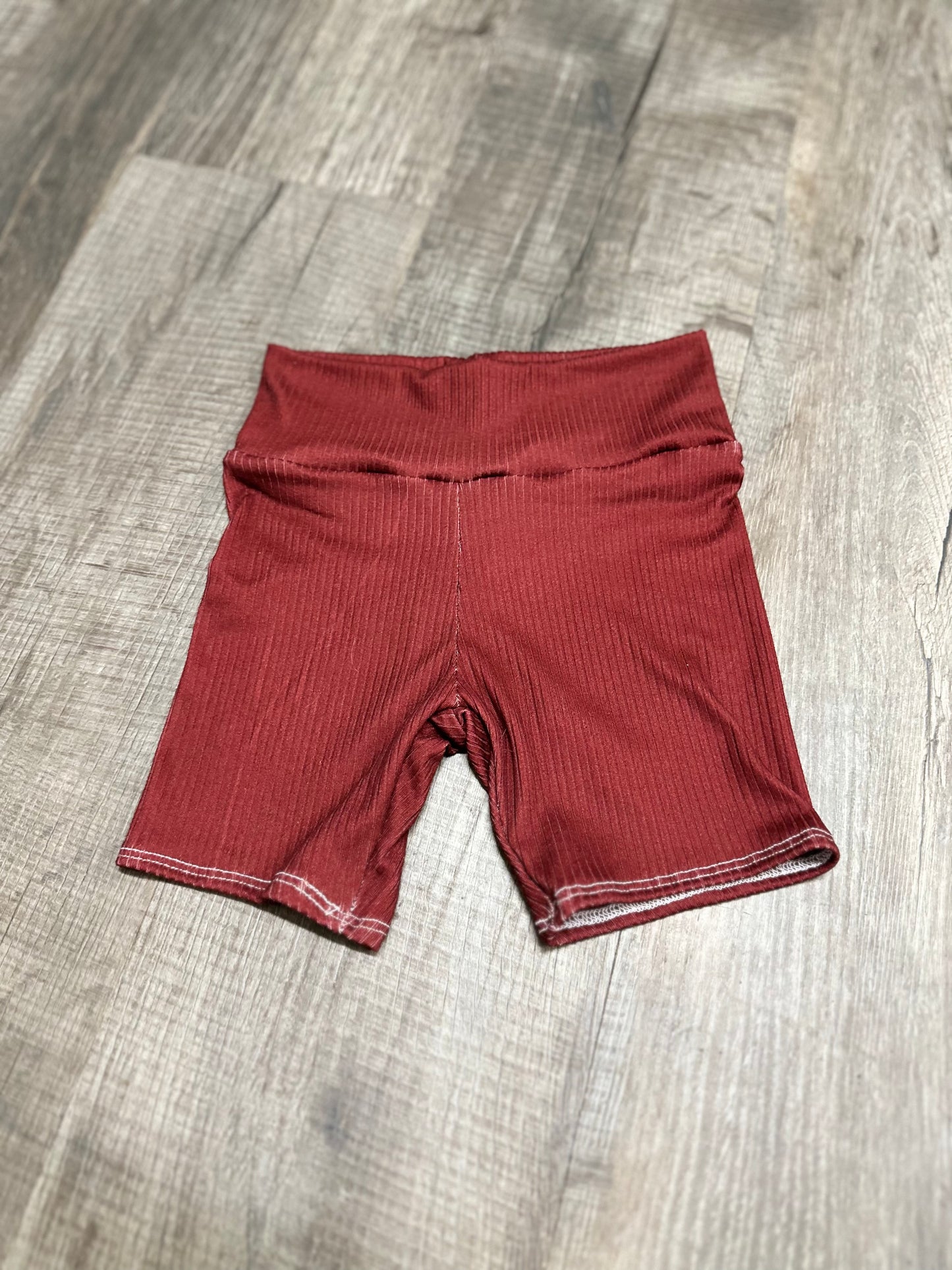 Maroon biker shorts