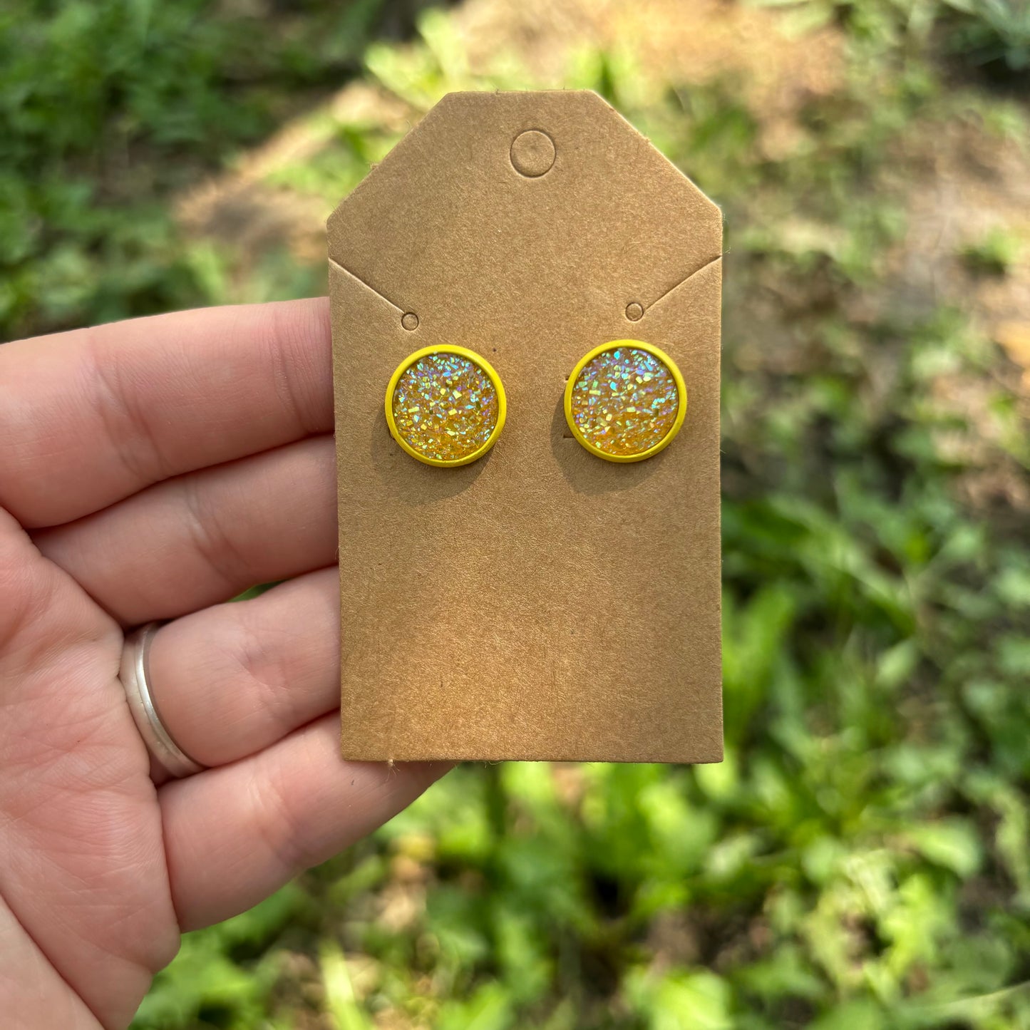 Yellow Durzy 12mm earrings