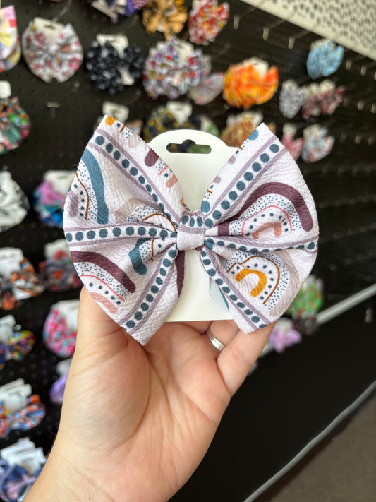 Boho rainbow regular bow