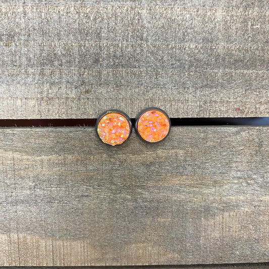 Orange durzy 10mm earrings