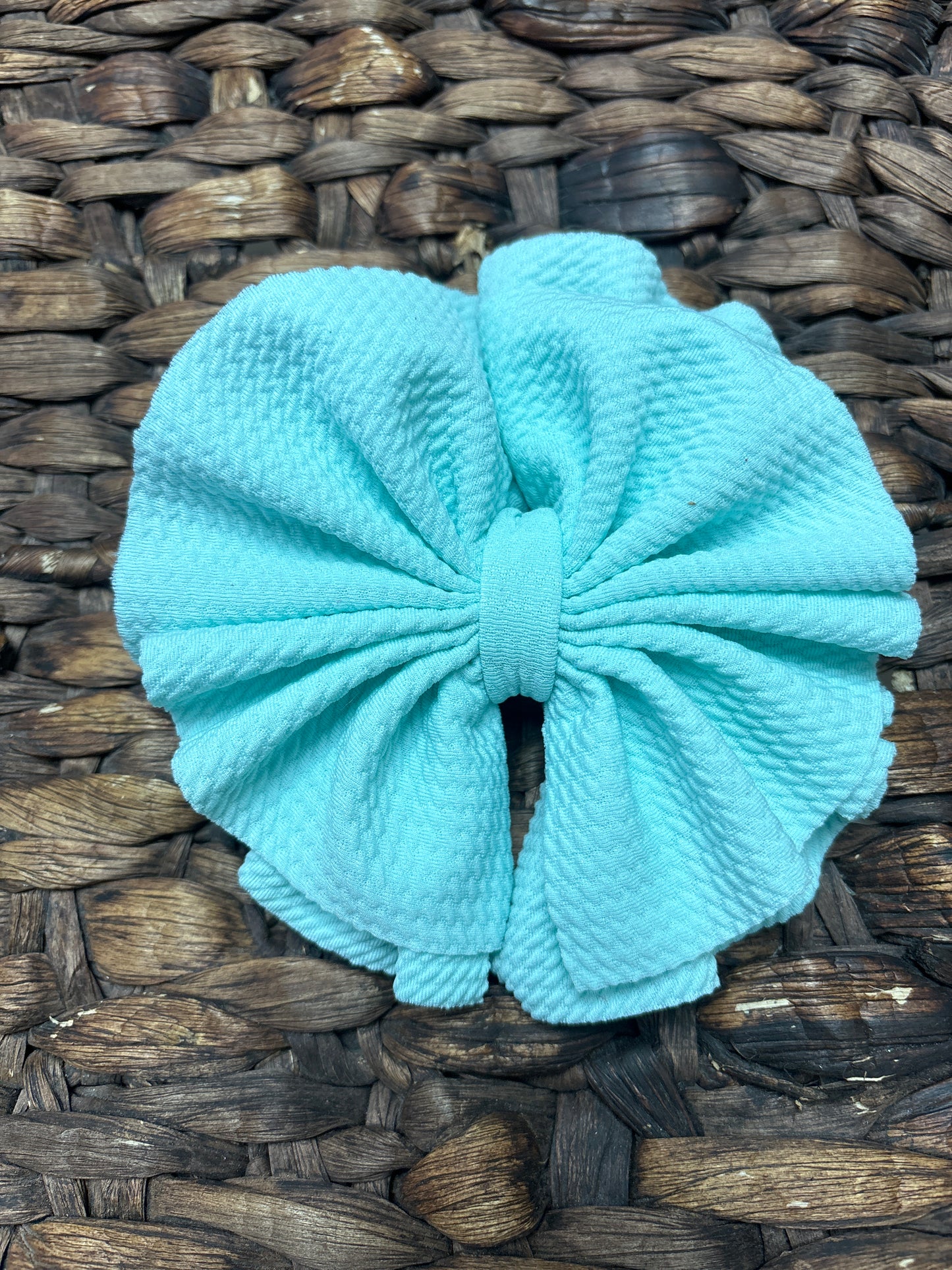 Tiffany blue shredded bow