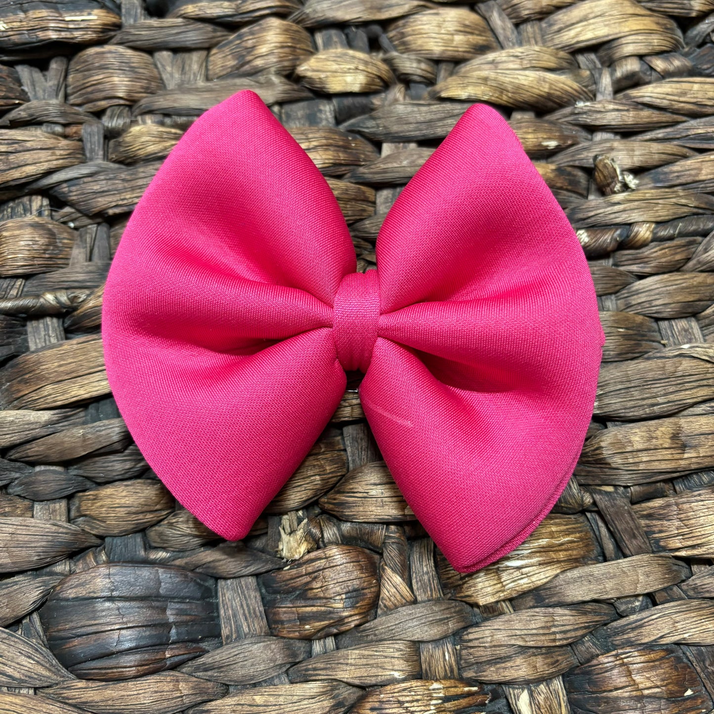 Pink puff bow