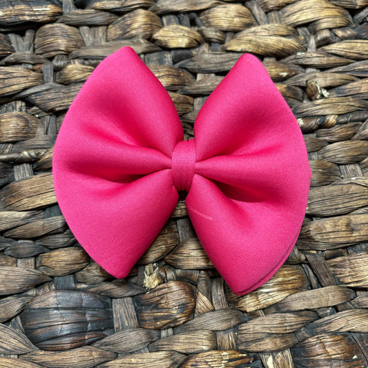 Pink puff bow