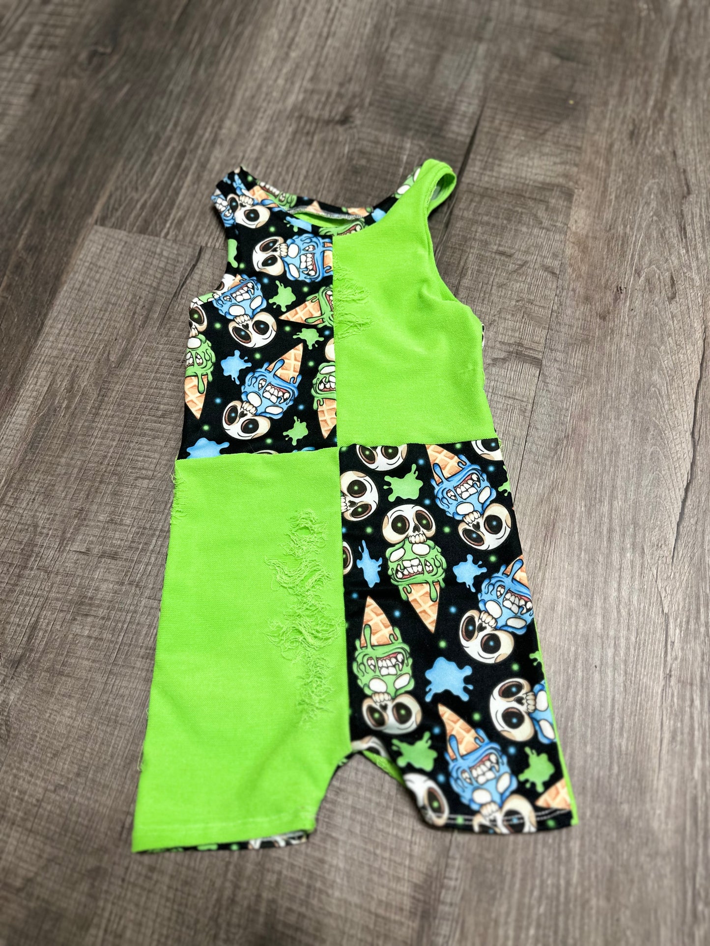 Ice scream green Ollie romper