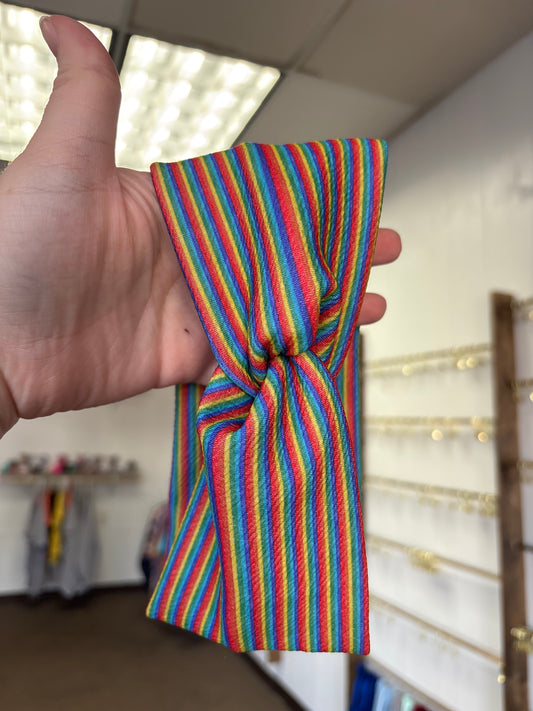 Rainbow twist headband