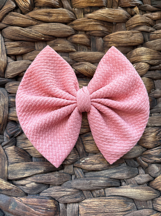 Old rose pink regular bow