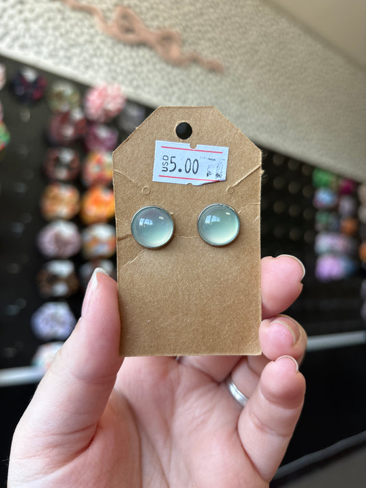 Crystal ball 12mm earrings