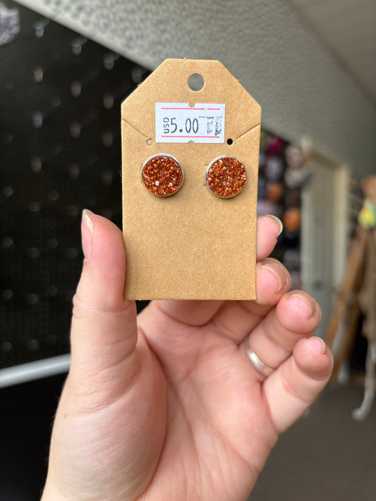 Orange Durzy 12mm earrings