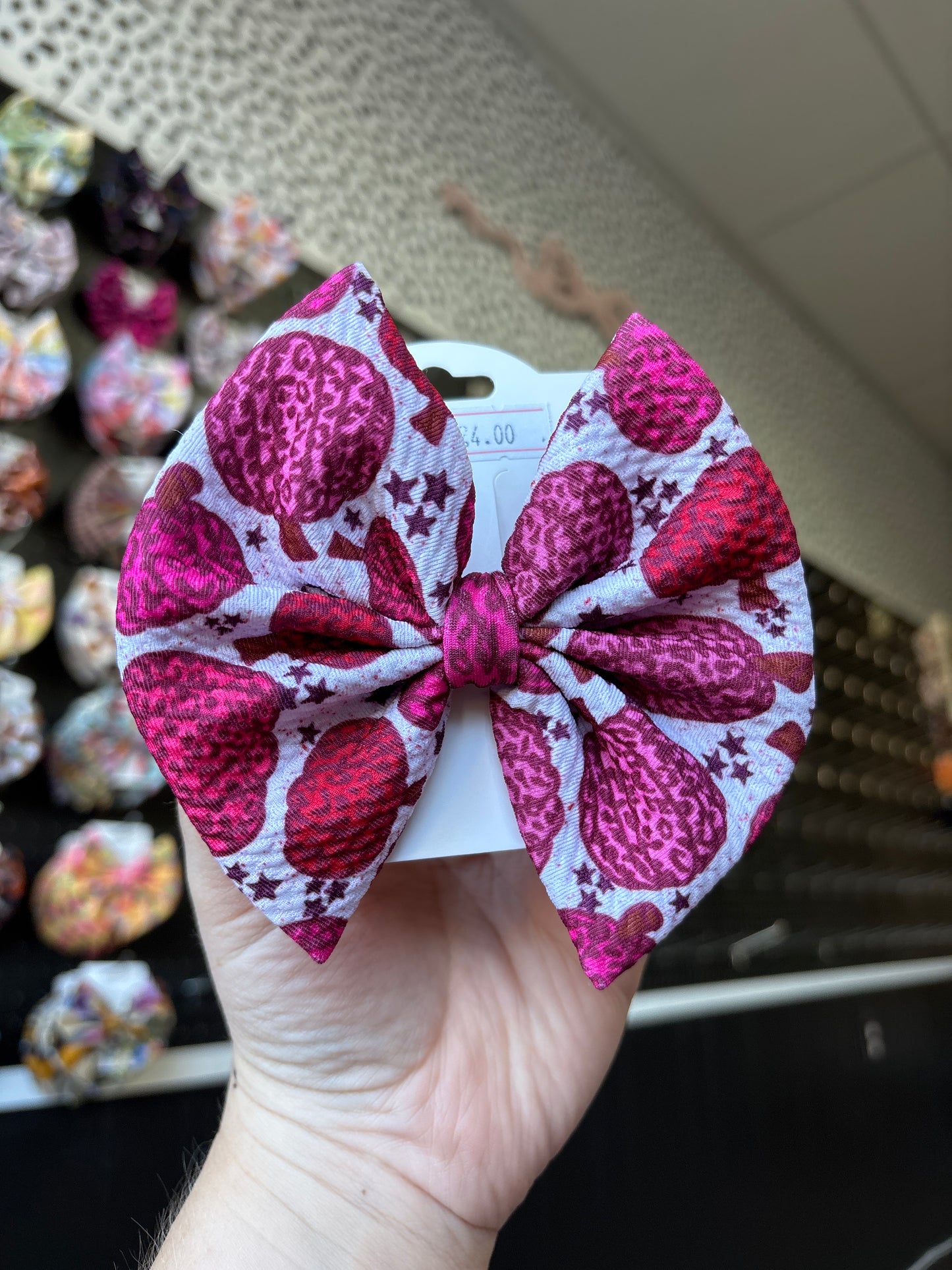 Pink leopard pumpkins regular bow