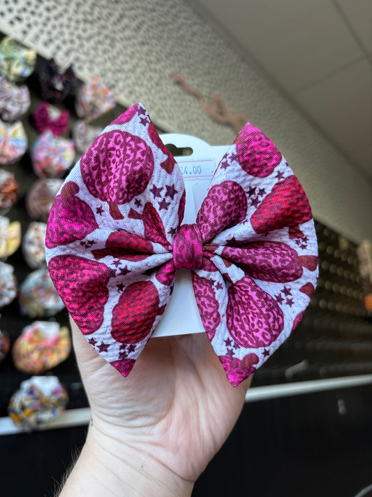 Pink leopard pumpkins regular bow