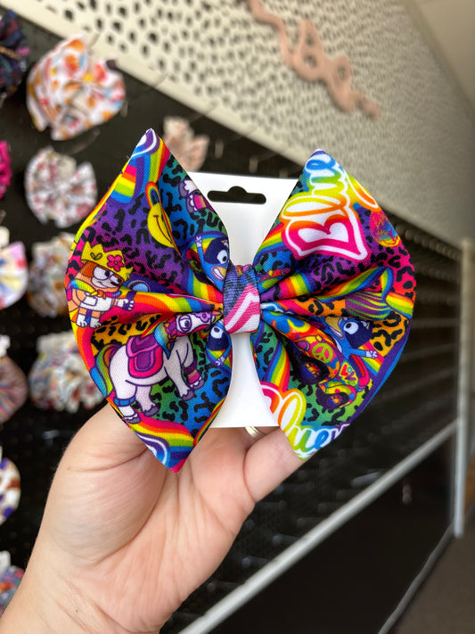Rainbow/dog- regular bow