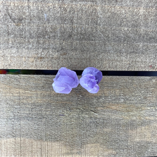 Amethyst crystal earrings ￼￼