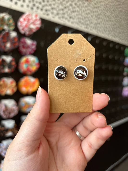 Video Game 12mm Stud Earrings