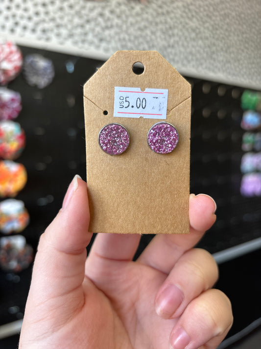 Pink Durzy 12mm earrings