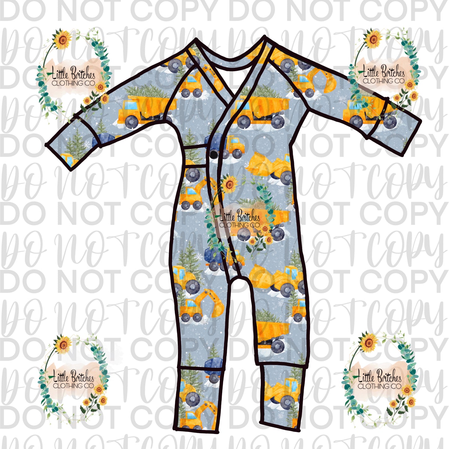 Construction Christmas pajamas preorder