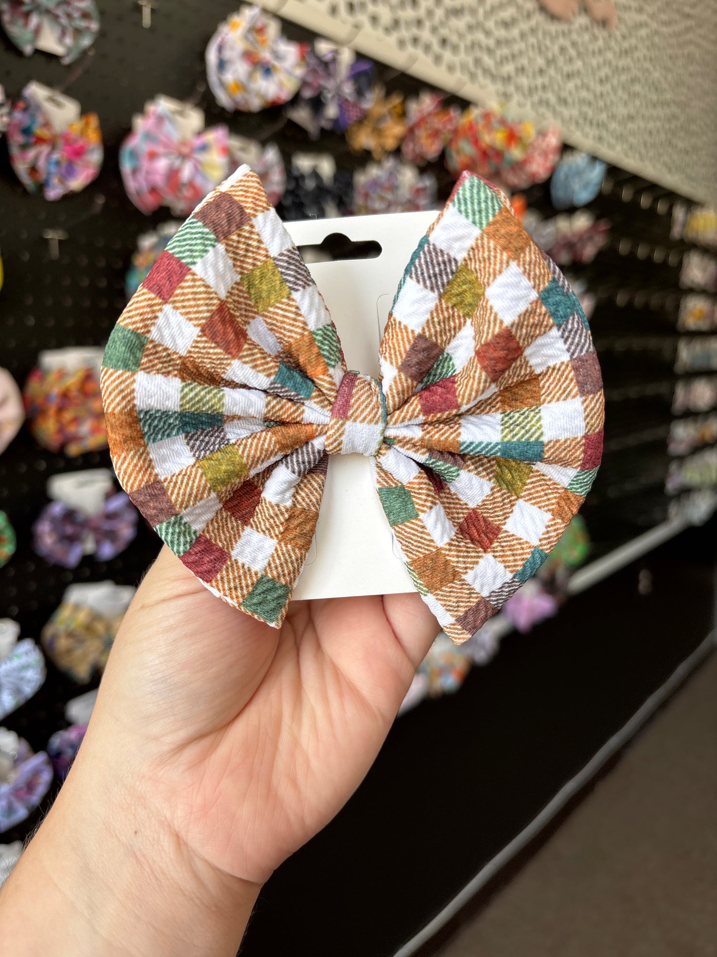 Fall plaid regular bow