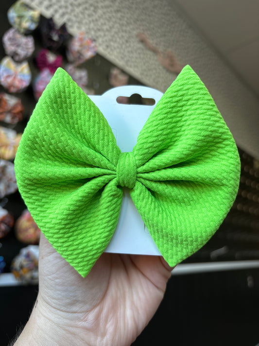 Neon green regular bow